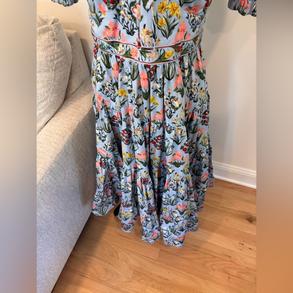 Agua by Agua Bendita Palmera Magdalena Dia Midi Dress size large - Picture 8 of 9